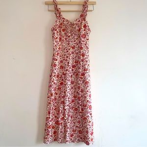 Japna Corset style floral A-line Midi dress Small